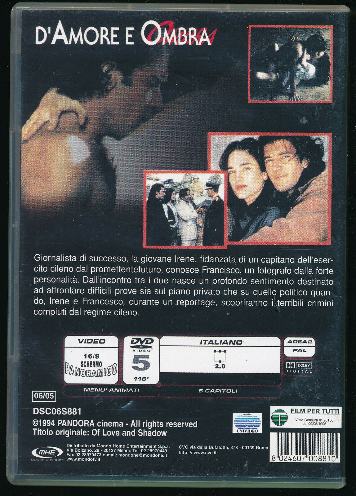 EBOND D'amore e Ombra DVD D571563