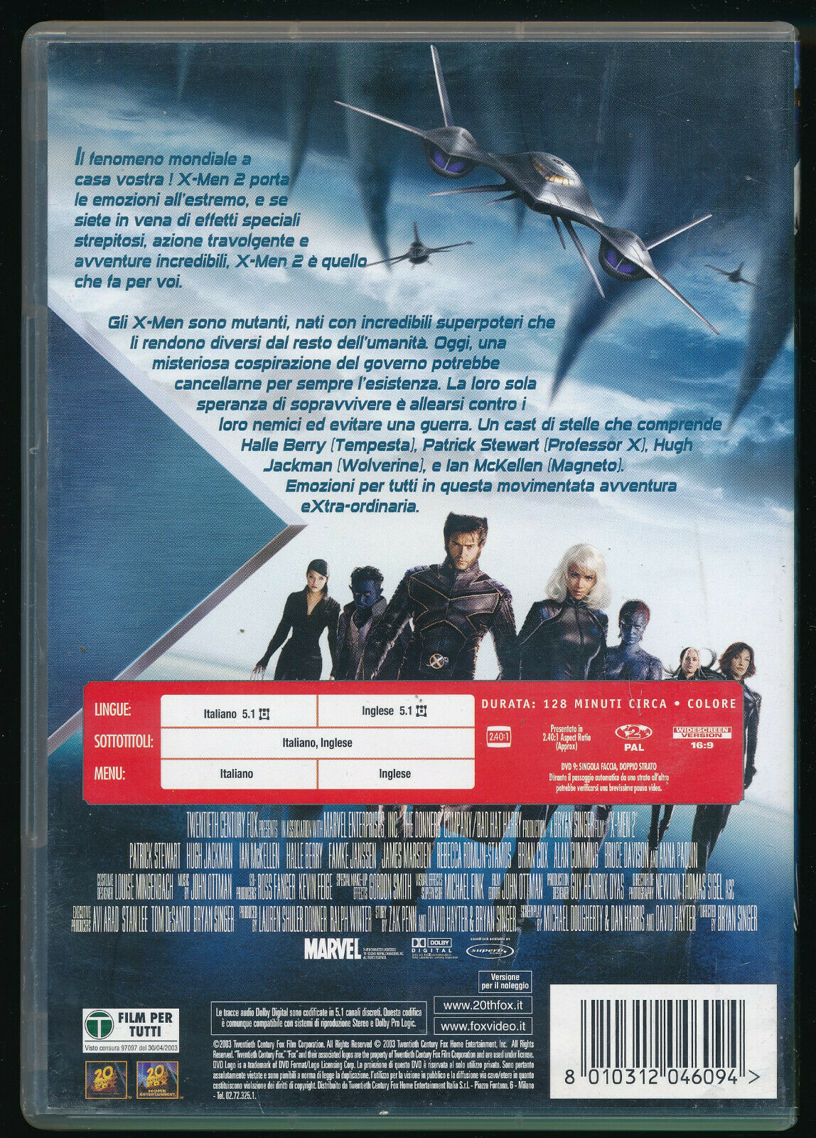 EBOND   X Men 2 DVD  Ex Noleggio D571707