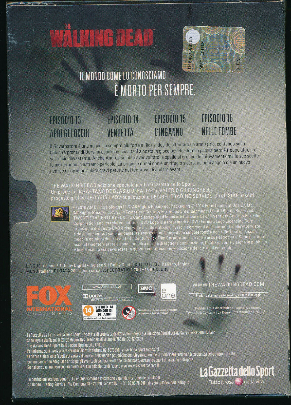 EBOND The Walking Dead  Stagione 3 Episodi 13-14-15-16 DVD Editoriale D572215