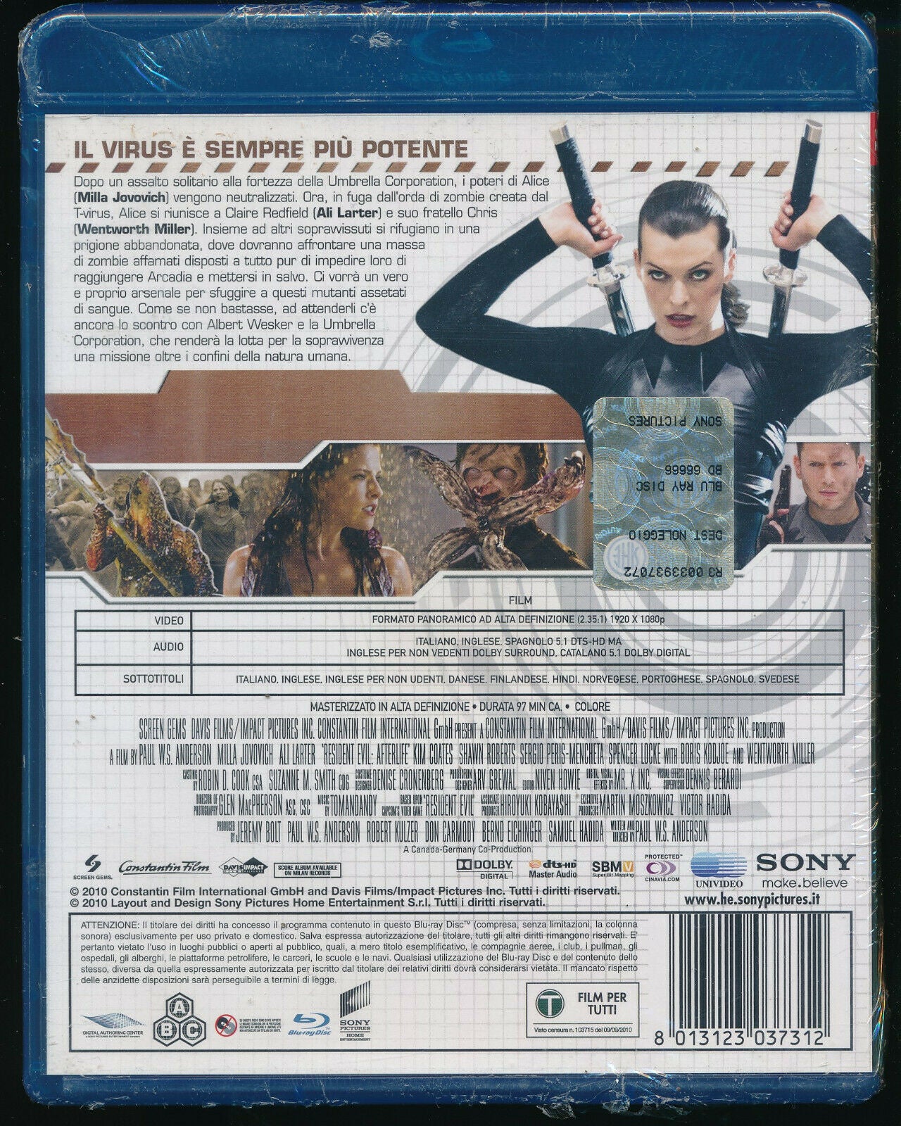 EBOND Resident Evil - Afterlife BLURAY Ex Noleggio BLURAY D572350