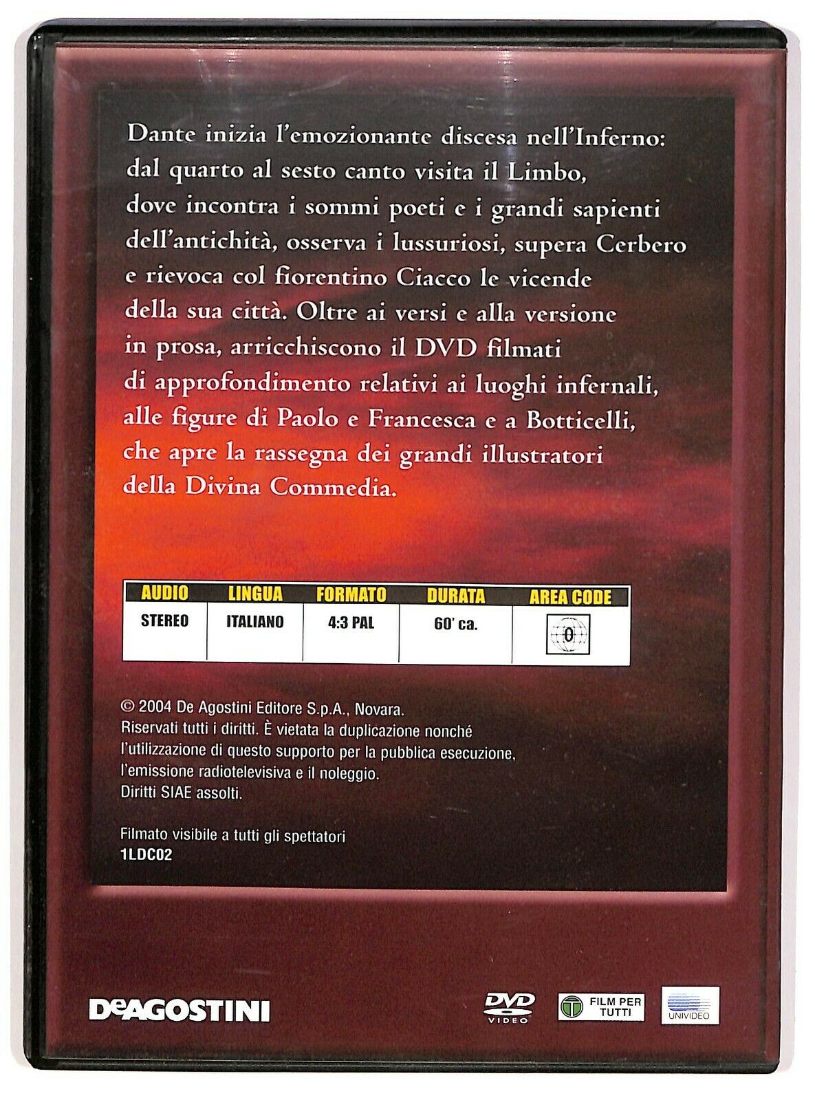 EBOND La Divina Commedia Vol.2 Inferno. Canto Iv - V - Vi DVD D573325