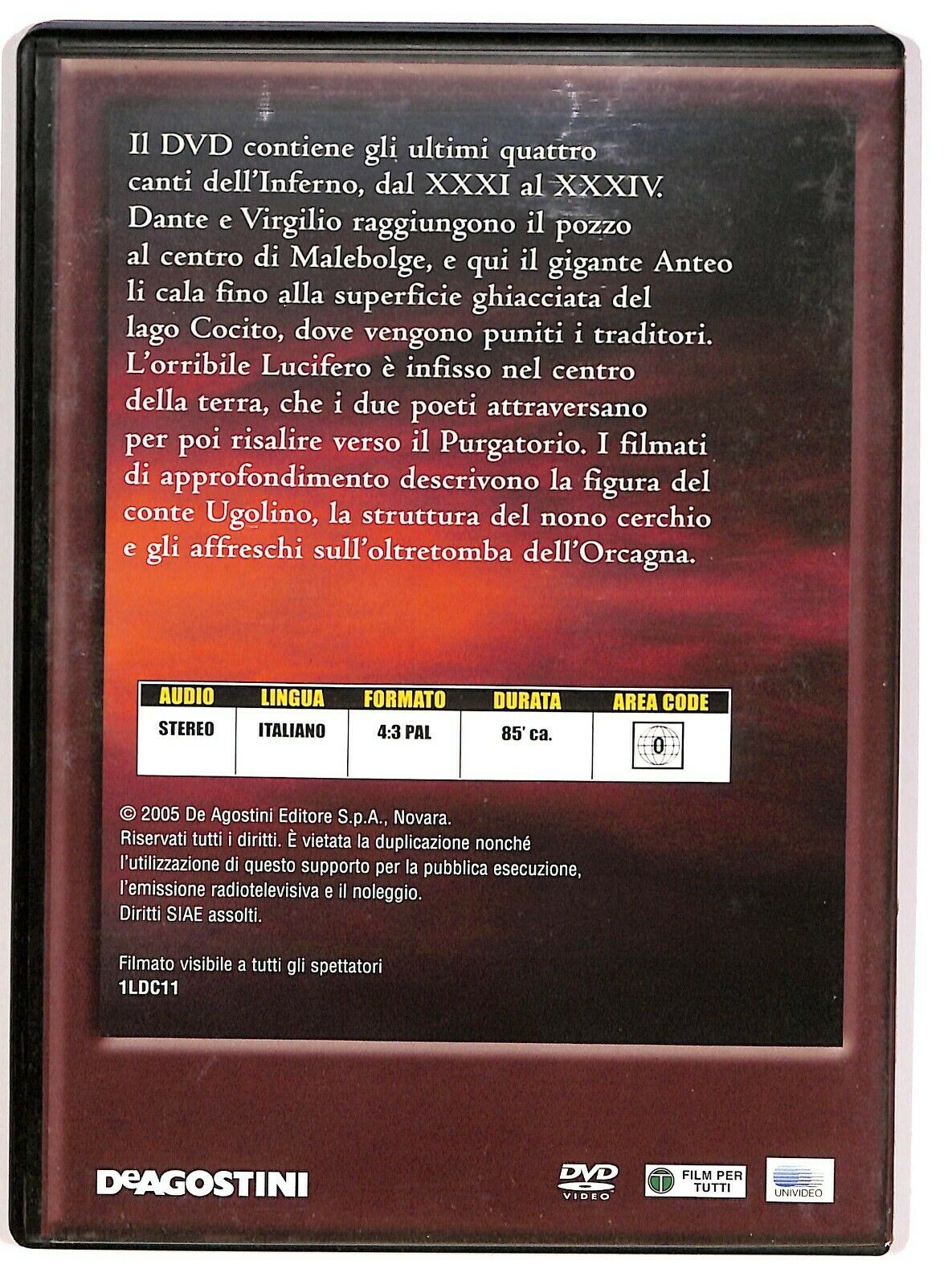 EBOND La Divina Commedia Vol.11 Inferno. Canto Xxxi - Xxxii - Xxxiv DVD D573326