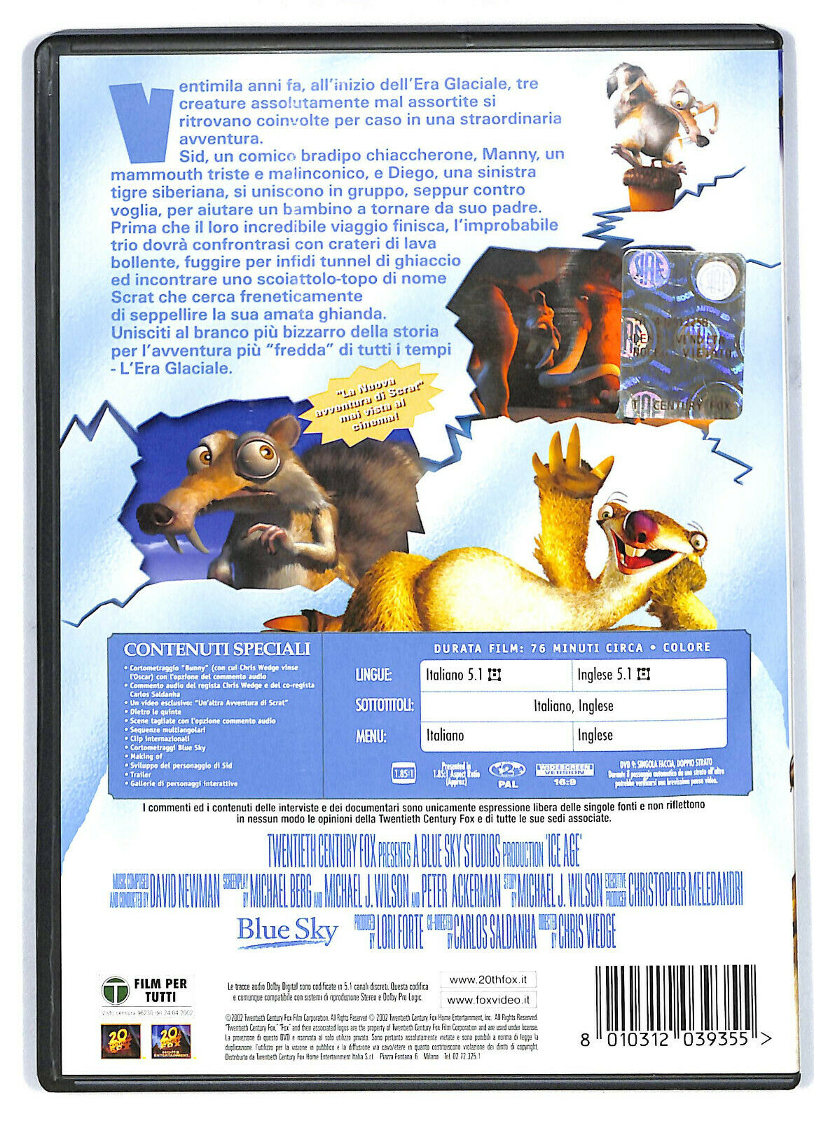 EBOND  L'era Glaciale  DVD D573456