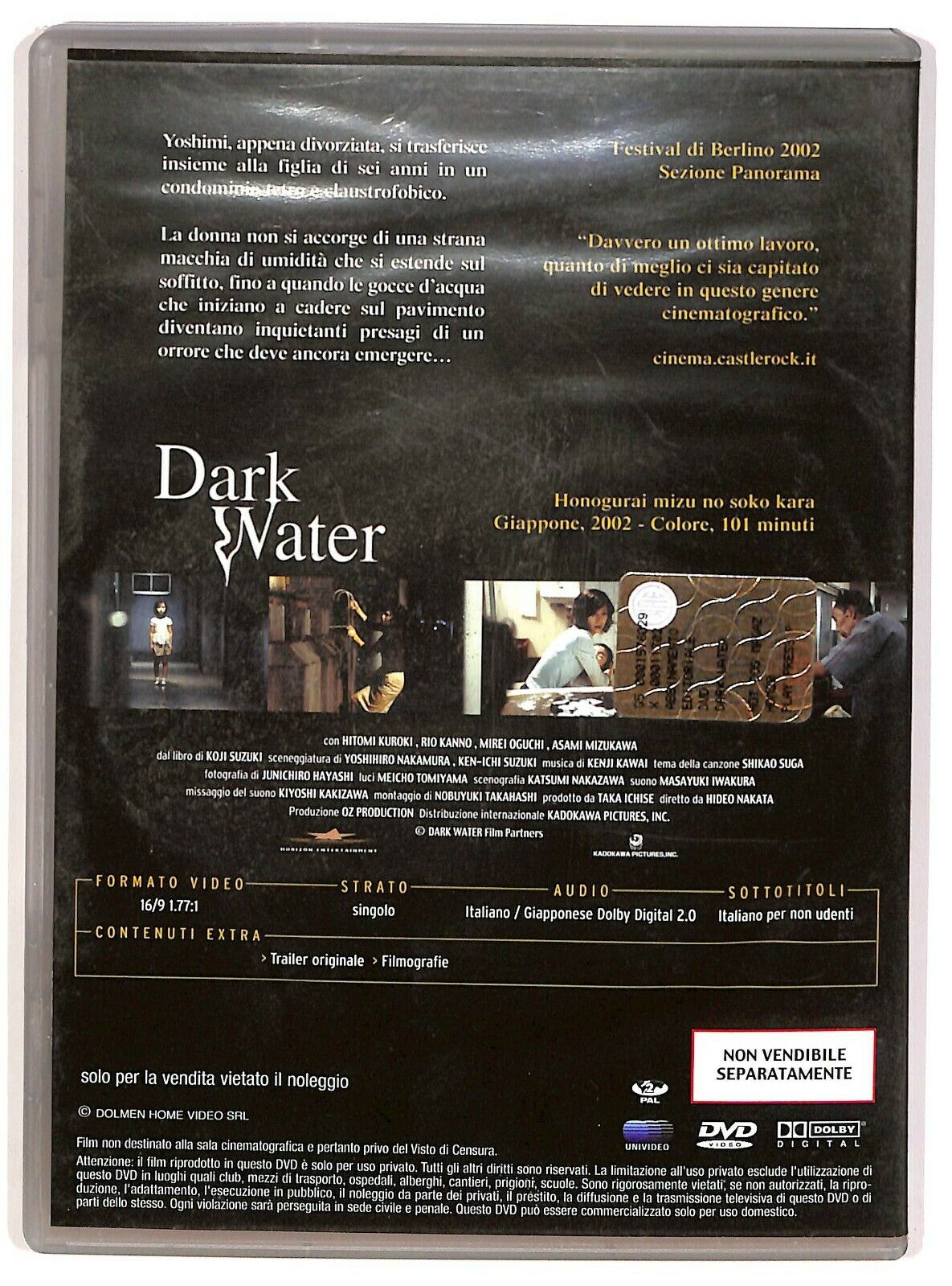 EBOND Dark Water Di Hideo Nakata DVD Editoriale D573629