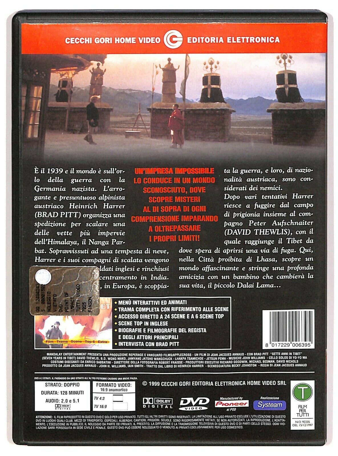 EBOND  Sette Anni In Tibet Con Brad Pitt DVD D573638
