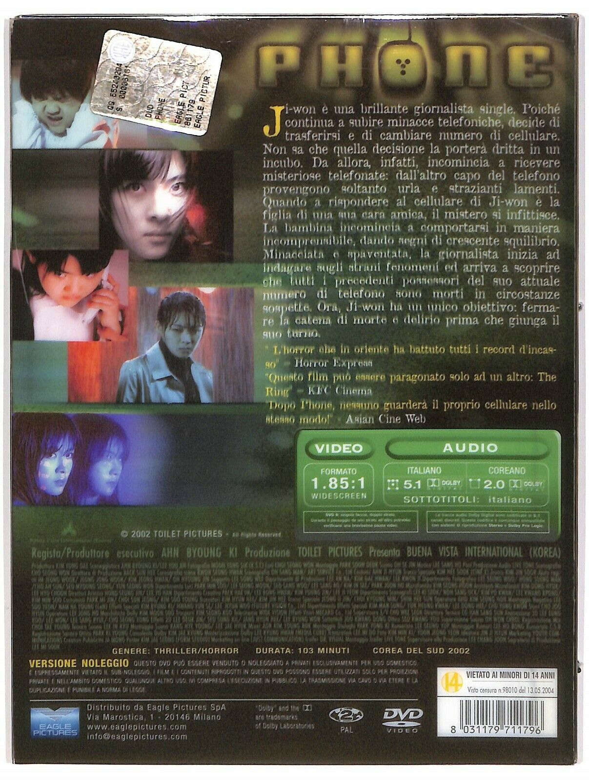EBOND Phone Il Terrore Corre Sul Filo Del Telefono Digipack DVD D573902