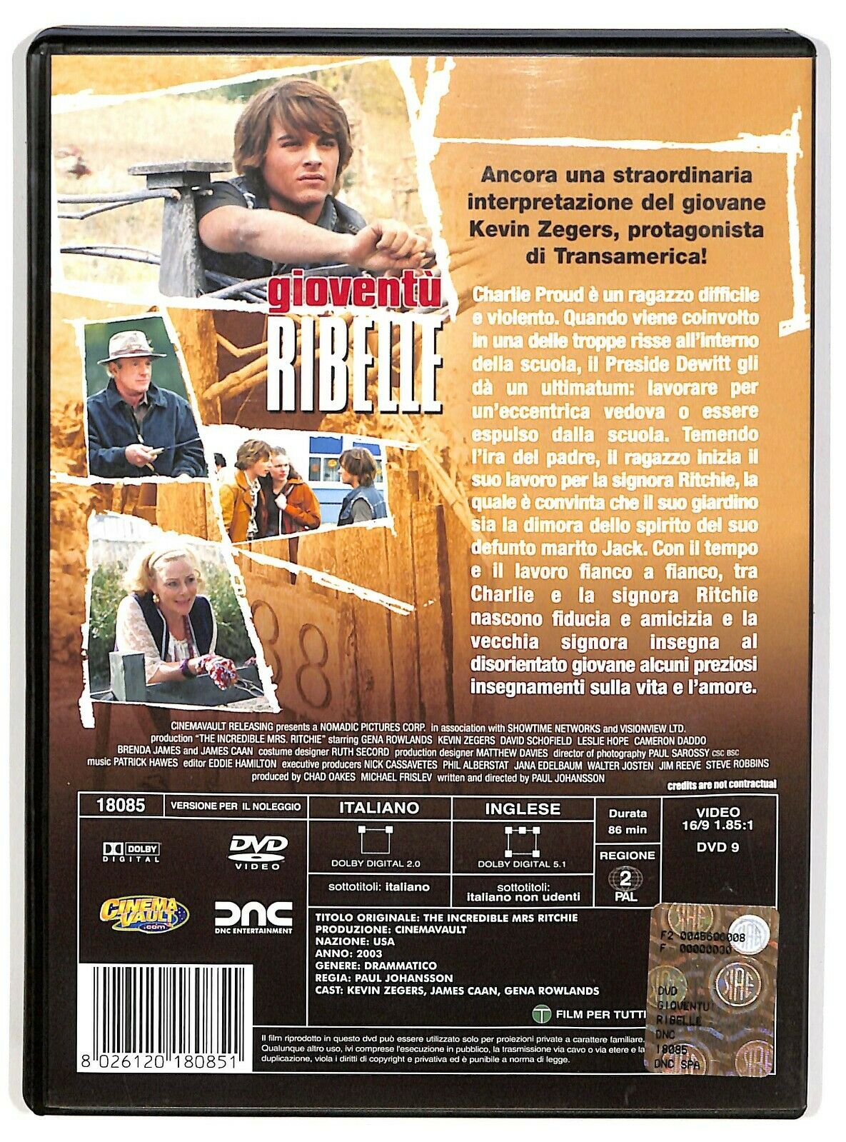 EBOND Gioventu Ribelle (2003) Di Paul Johansson DVD D574114