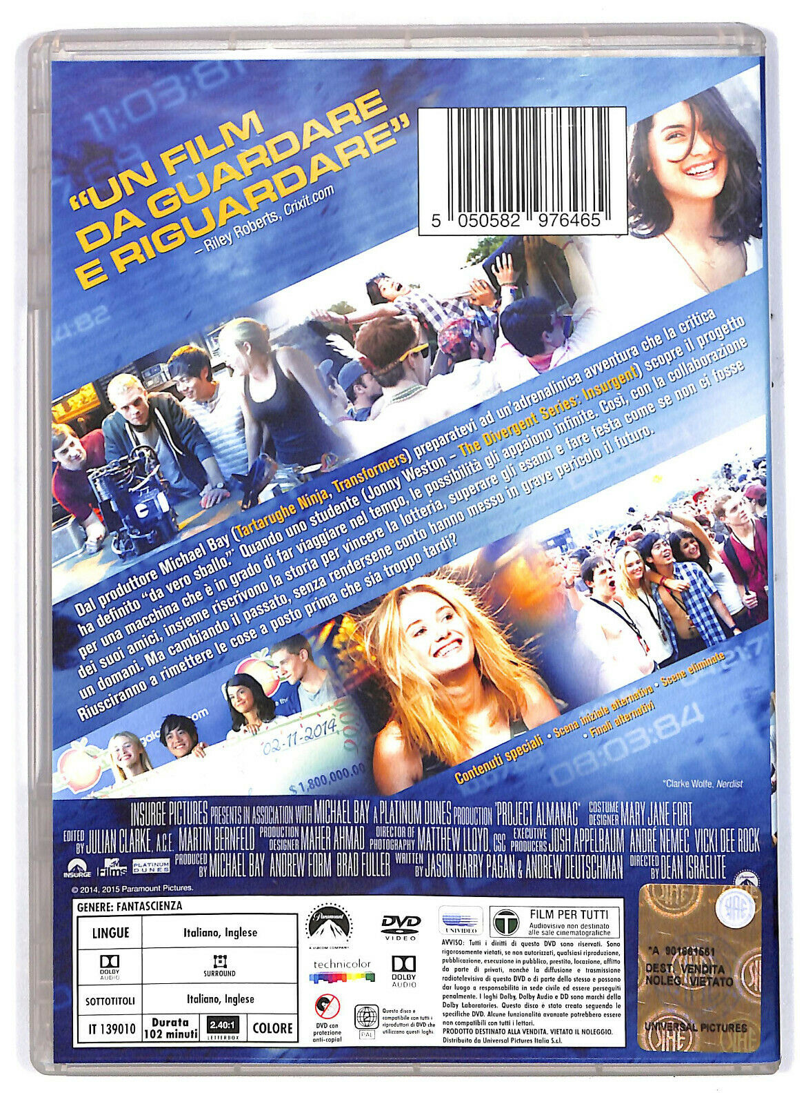 EBOND  Project Almanac - Benvenuti a Ieri DVD D574225