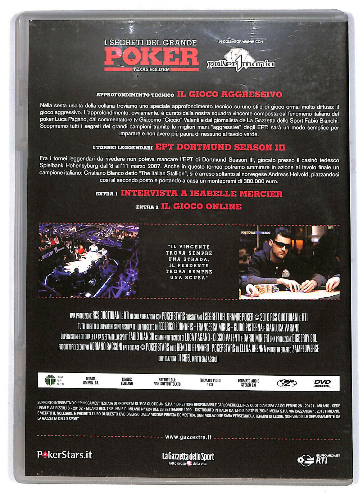 EBOND i Segreti Del Grande Poker - Il Gioco Aggressivo DVD  Editoriale D574230
