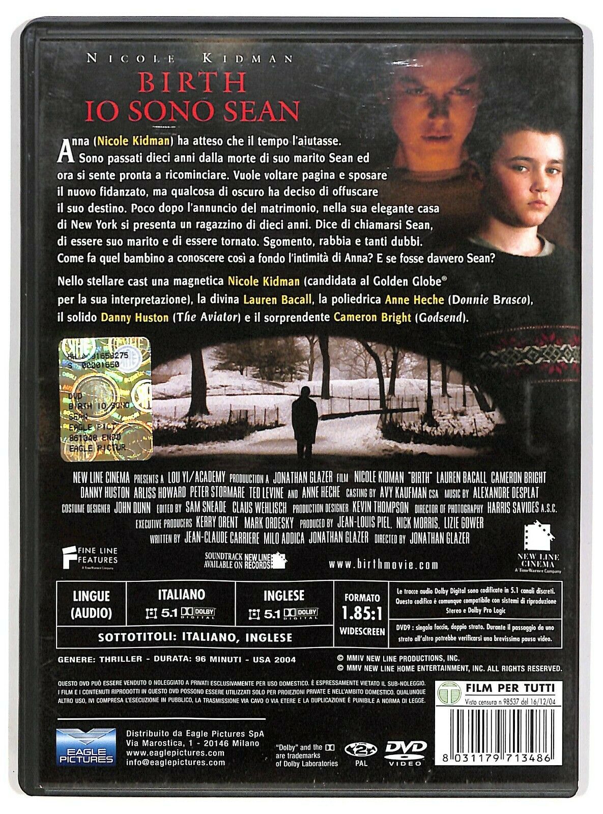 EBOND  Birth - Io Sono Sean Con Nicole Kidman DVD Ex Noleggio D574349