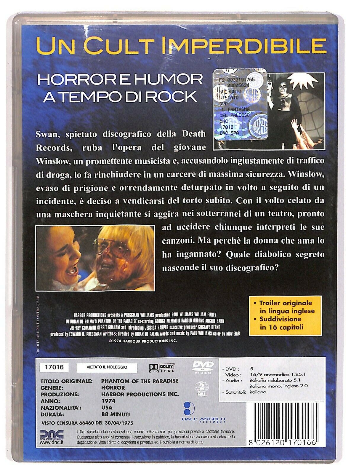 EBOND Il Fantasma Del Palcoscenico Di Brian De Palma DVD D574510