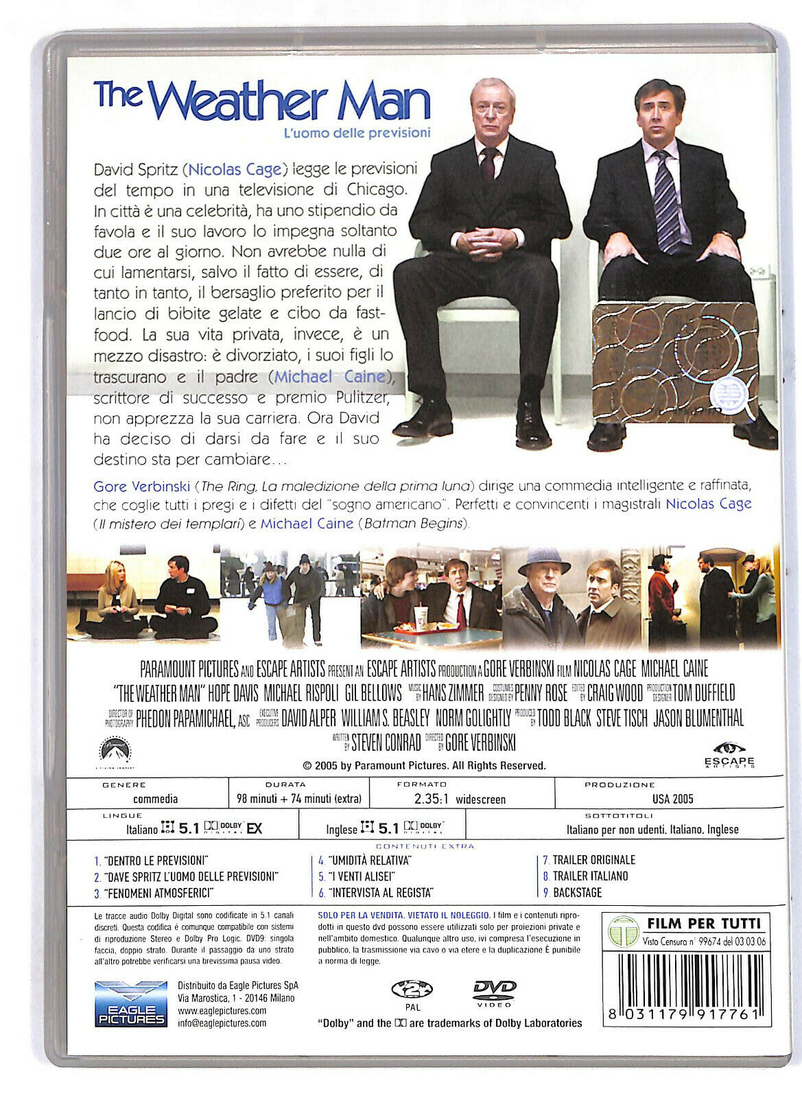 EBOND  The Weather Man-l'uomo Delle Previsioni DVD D574644