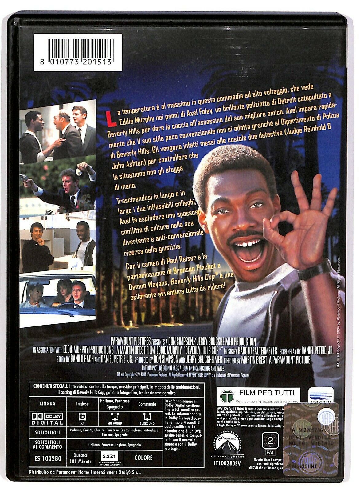 EBOND Beverly Hills Cop 1 Un Piedipiatti A Beverly Hills DVD D574829