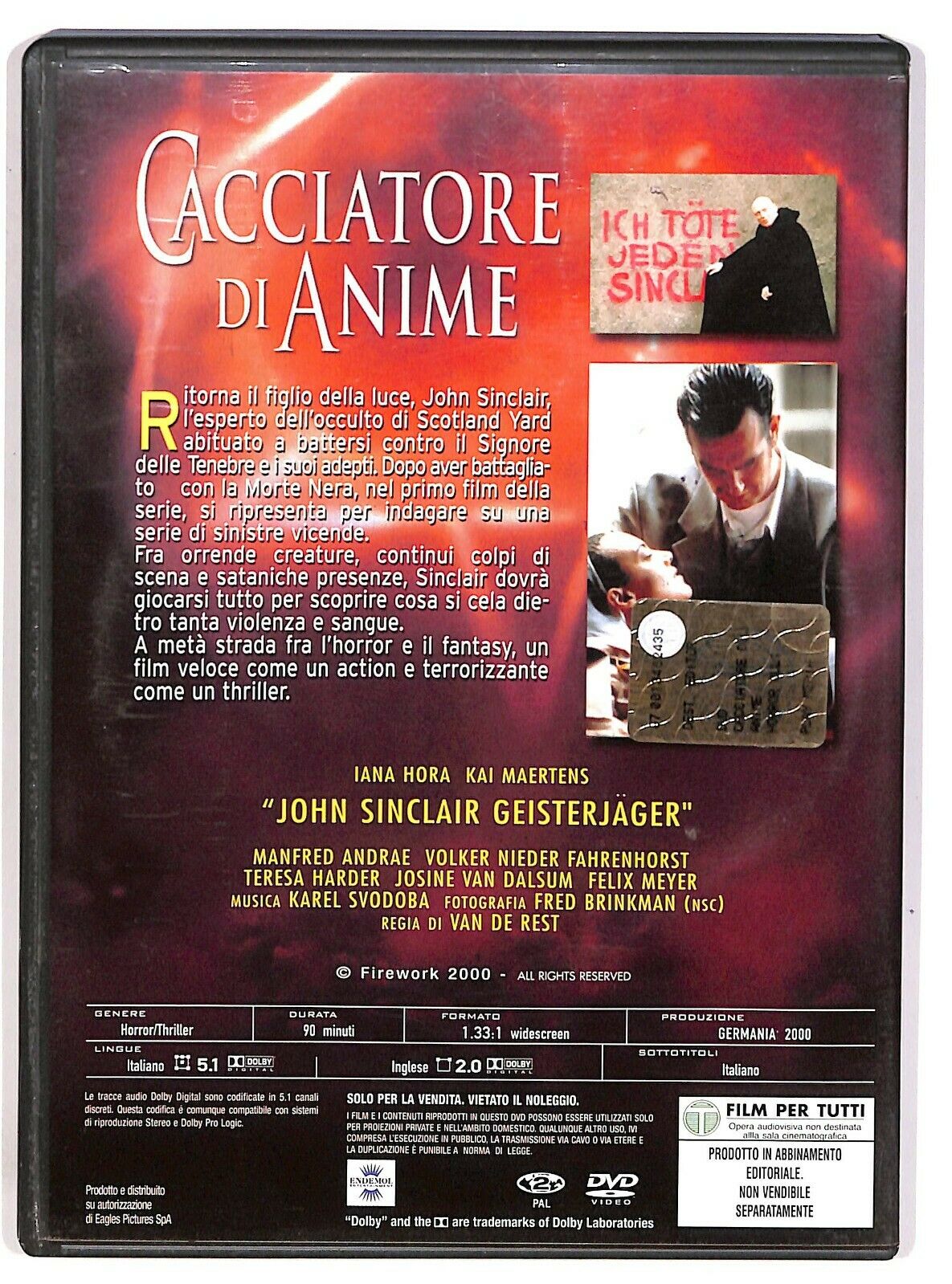 EBOND Cacciatore Di Anime Di John Van De Rest  DVD Editoriale D575728
