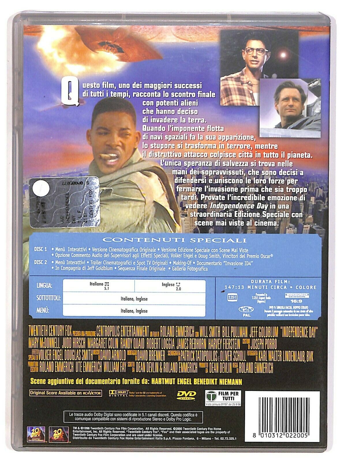 EBOND Independence Con Will Smith Day Edizione Speciale 2 DVD D575733