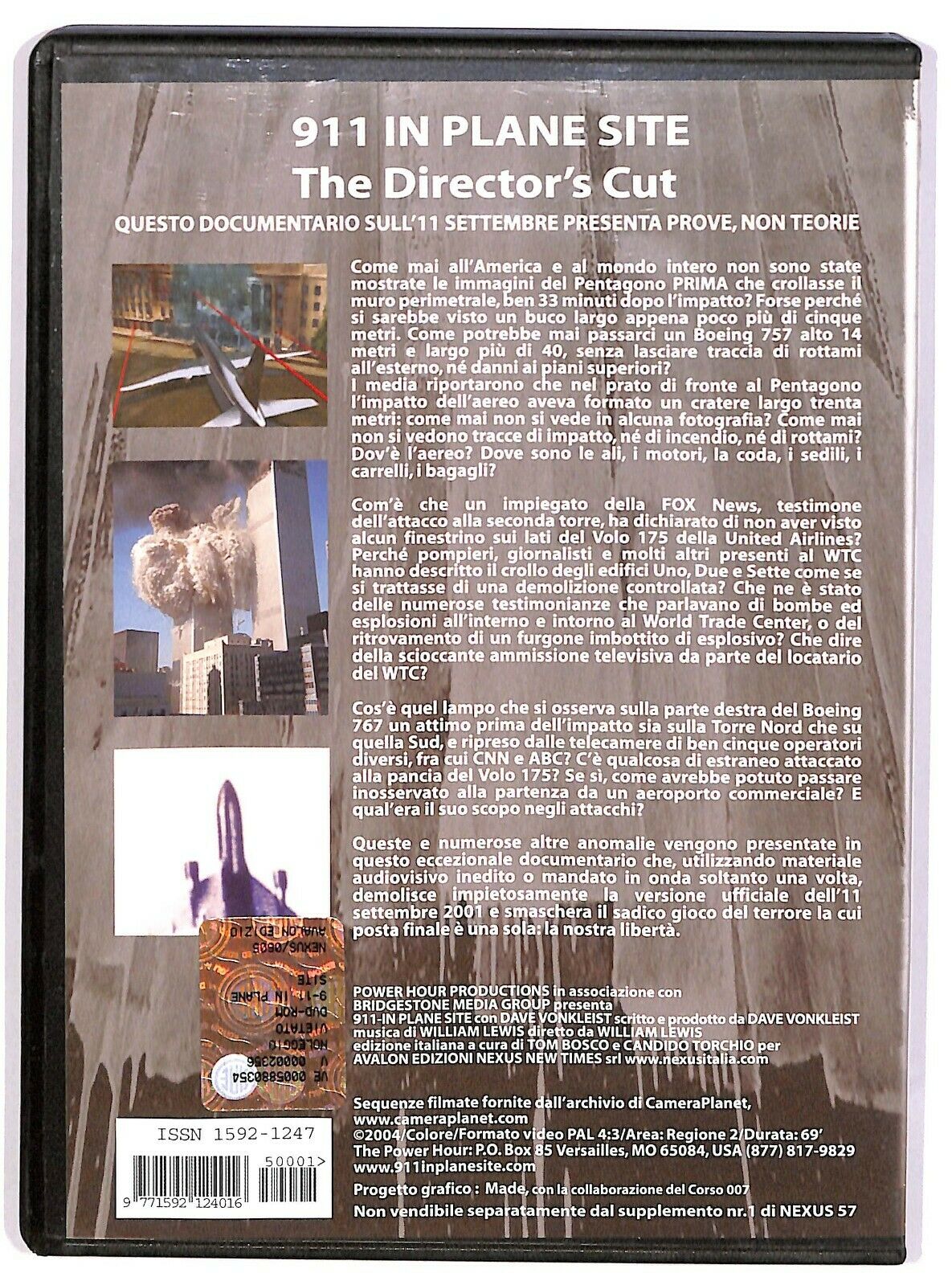 EBOND  9-11 In Plane Site Director's Cut DVD Editoriale D575744