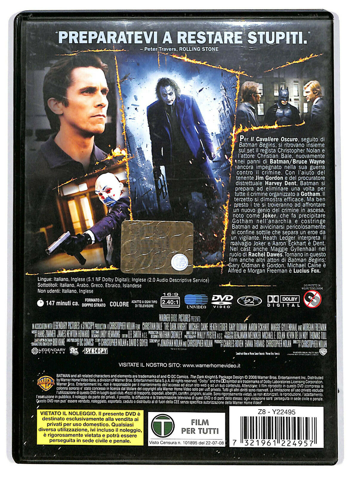 EBOND Il Cavaliere Oscuro   DVD D576501