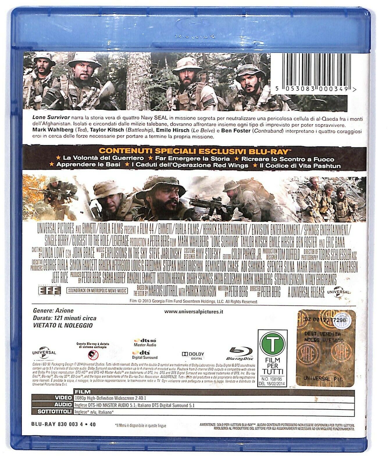 EBOND Lone Survivor  Con Mark Wahlberg BLURAY D576832