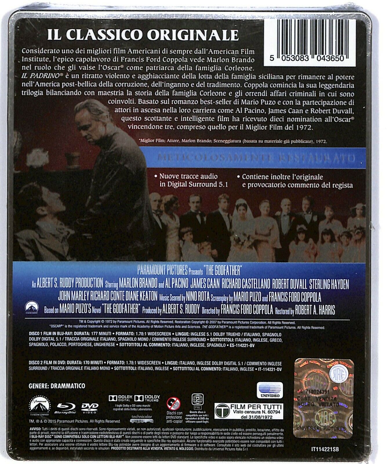 EBOND Il Padrino Limited Edition (dvd + BLURAY) Steelbox BLURAY D576845