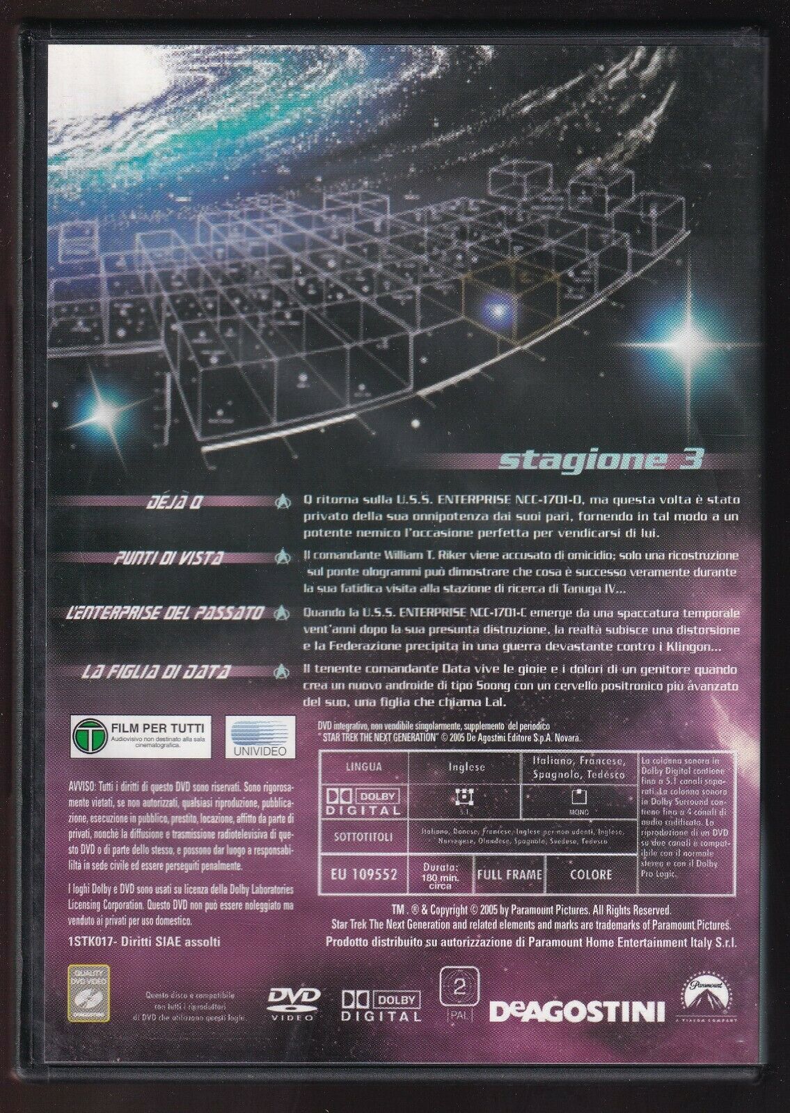 EBOND Star Trek The Next Generation Stagione 3 Vol 6 DVD Editoriale D577203
