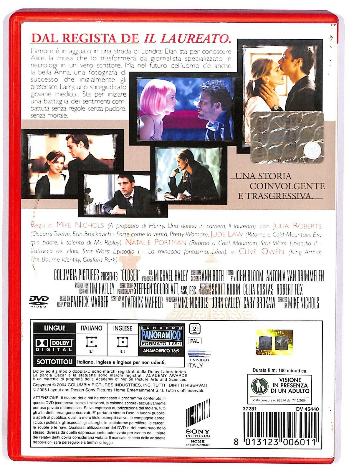EBOND Closer Con Jude Law DVD Ex Noleggio D577353