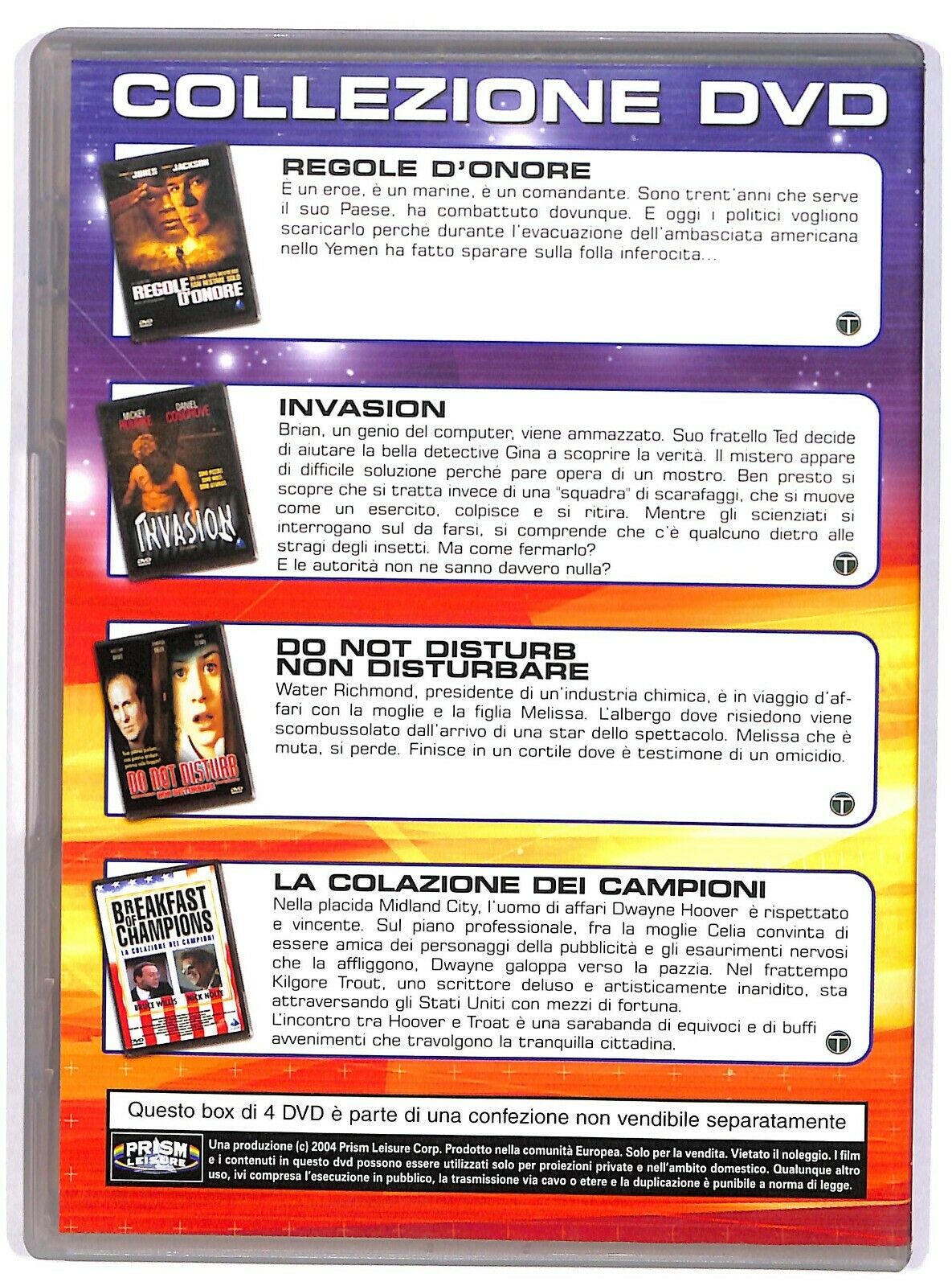 EBOND Regole D'onore, Invasion, Do Not Distrurb 4 Film Su 2 DVD  DVD D577502