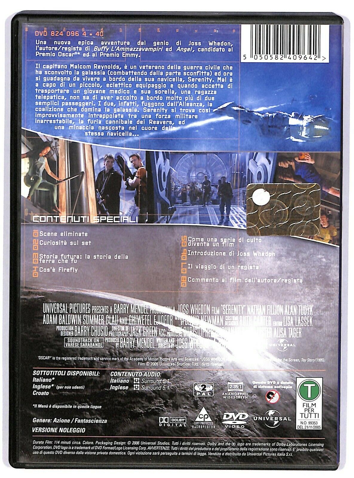 EBOND Serenity Di Joss Whedon DVD Ex Noleggio D577513