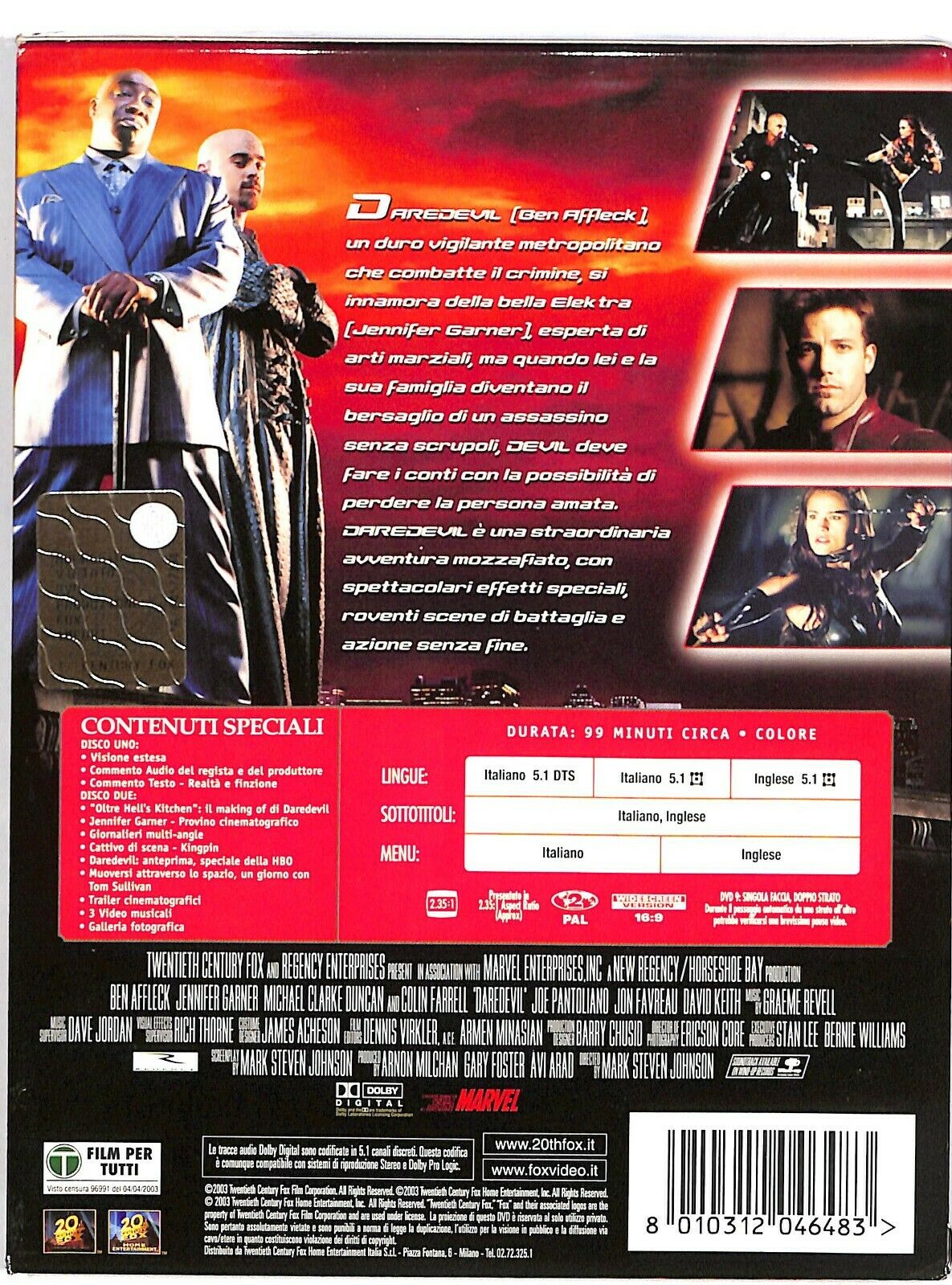 EBOND Daredevil Special Edition (2 DVD) Digipack D577655