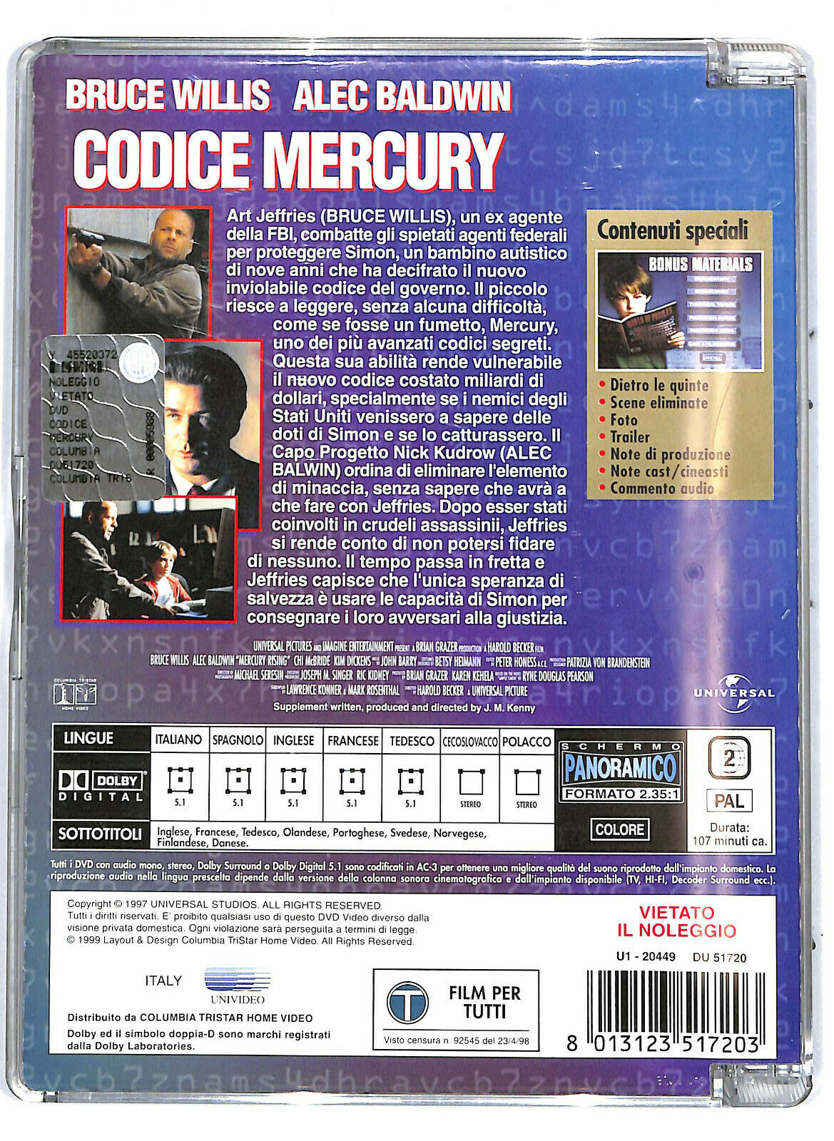 EBOND  Codice Mercury DVD Sjb D577730