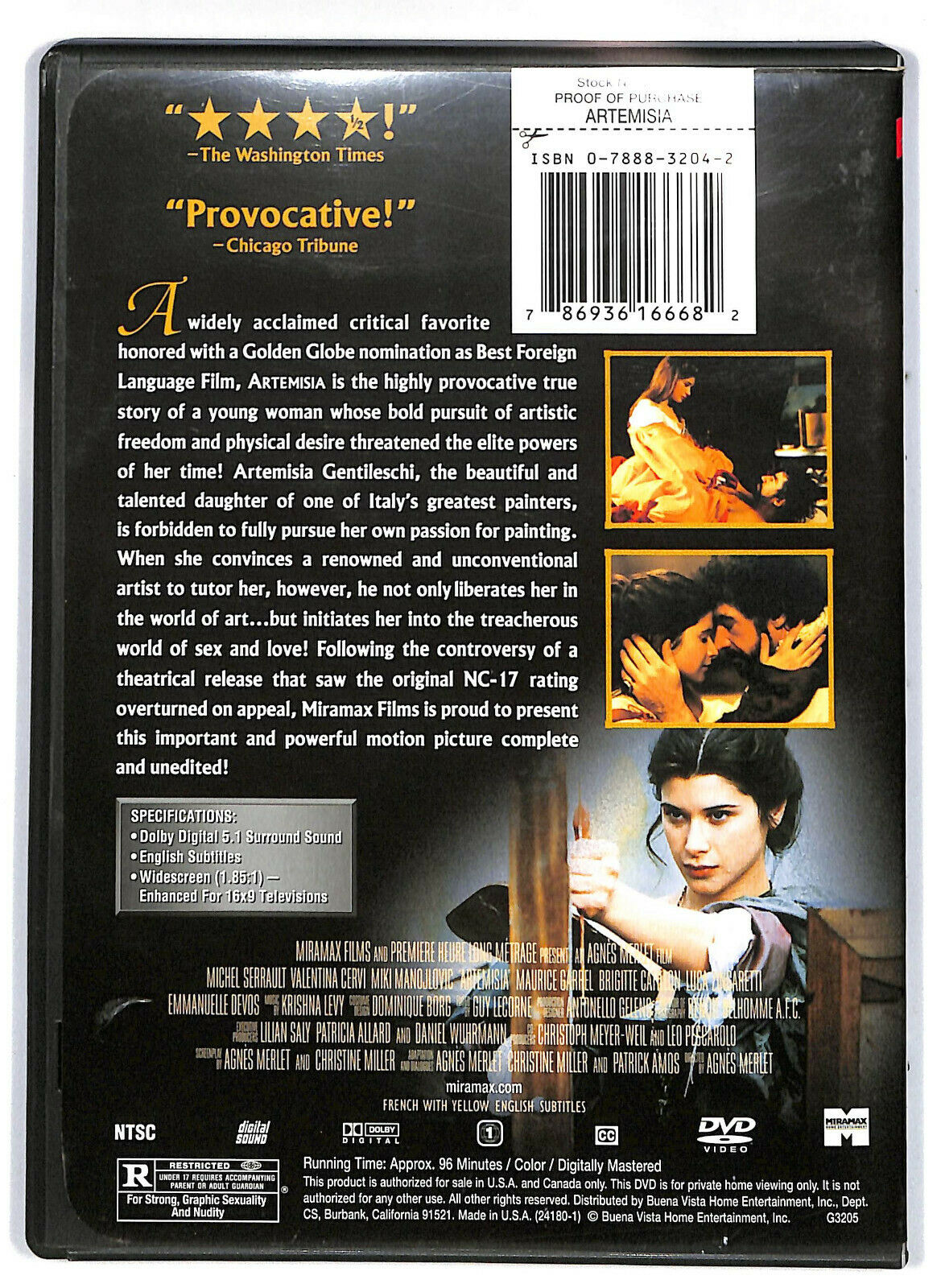 EBOND Artemisia  DVD   Uk Edition D578201