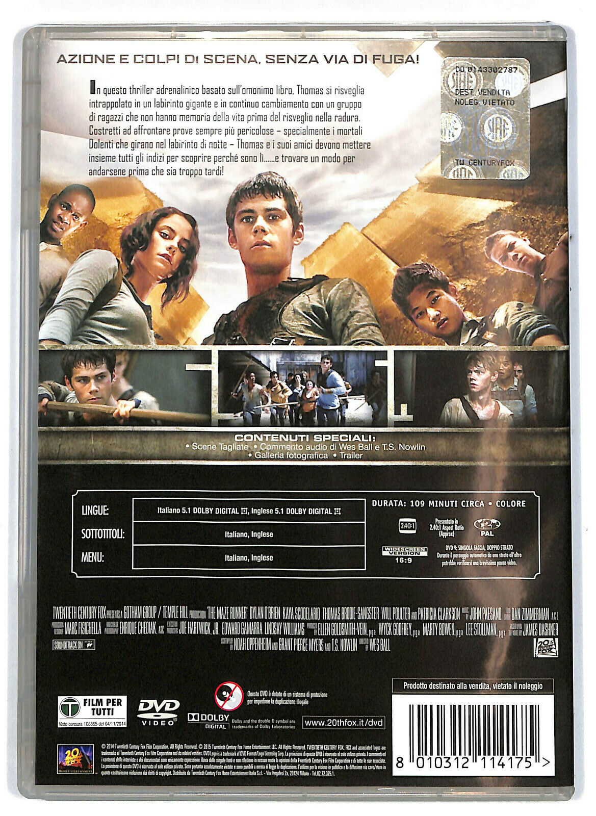 EBOND Maze Runner - Il Labirinto  DVD D578644