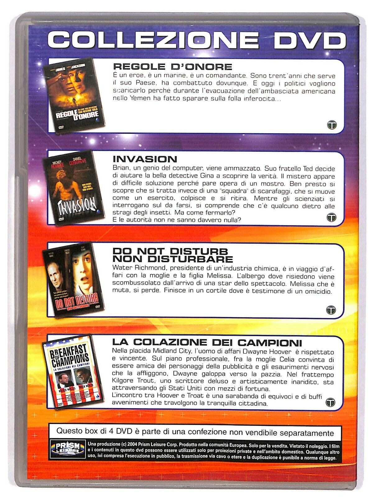 EBOND Regole D'onore, Invasion, Do Not Distrurb 4 Film Su 2 DVD  DVD D579403