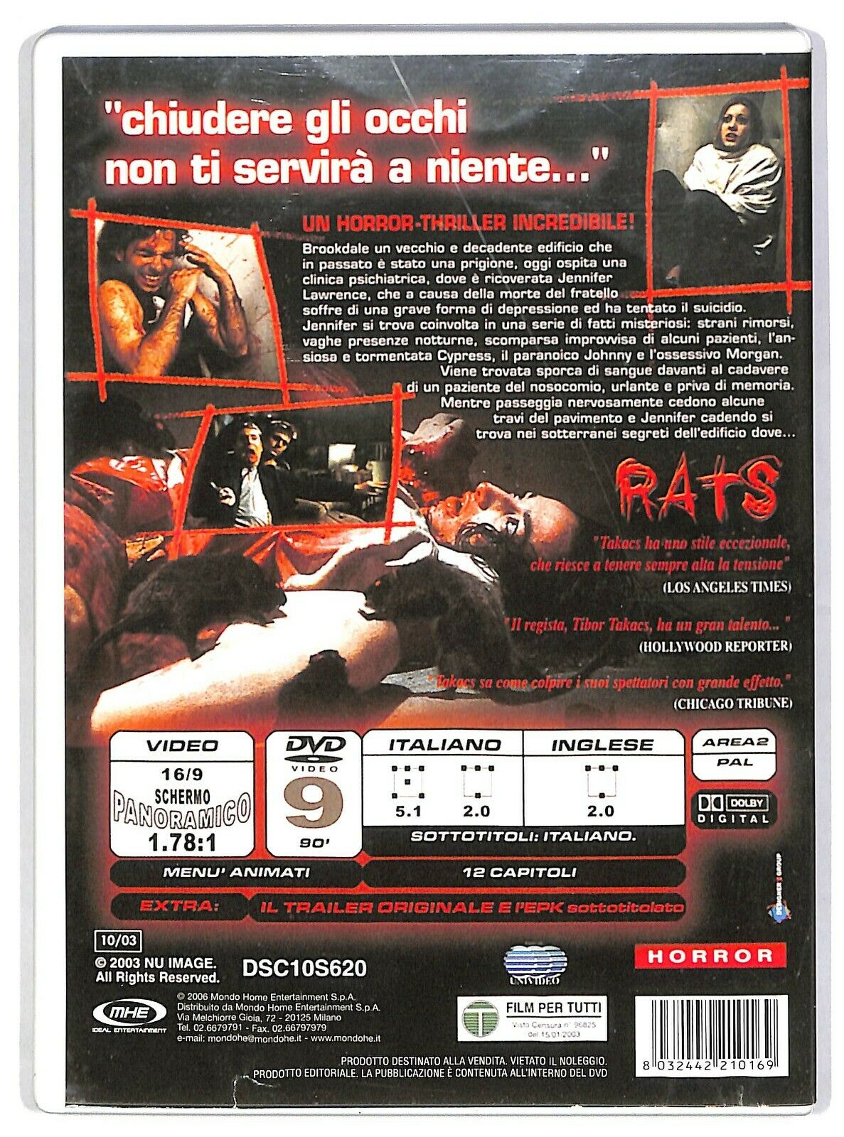 EBOND Rats (2003) Di Tibor Takacs Con Sara Downing DVD D579704