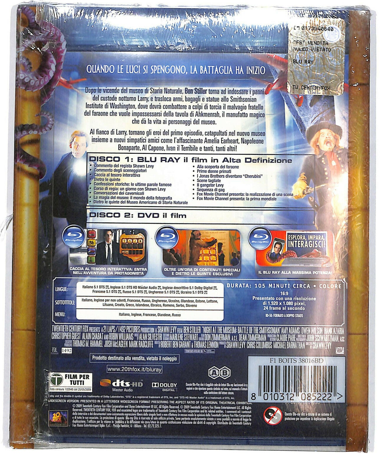 EBOND Una Notte Al Museo 2 - La Fuga BLURAY + DVD BLURAY D579855