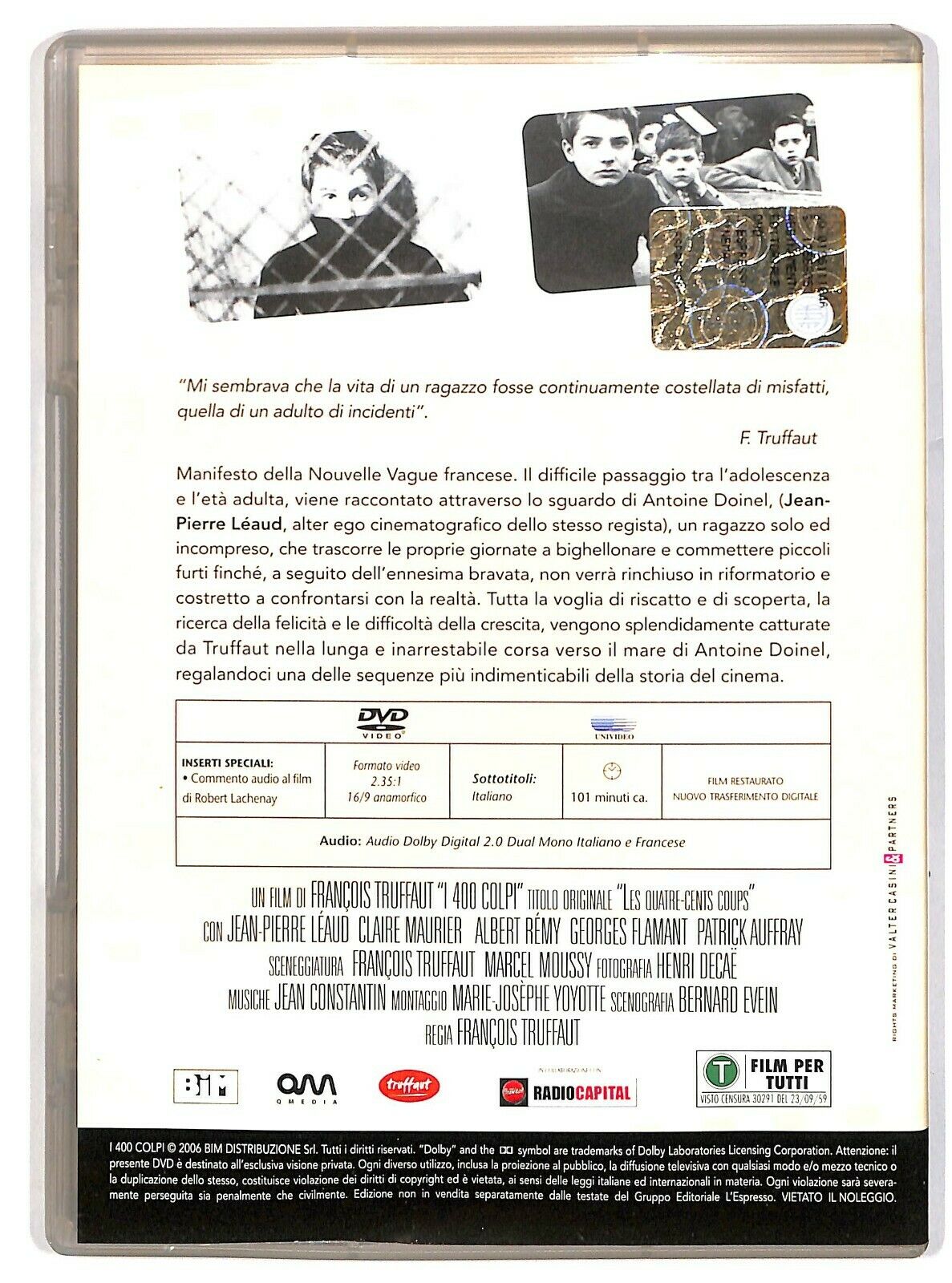 EBOND I 400 Colpi Di Francois Truffaut DVD Editoriale D579959