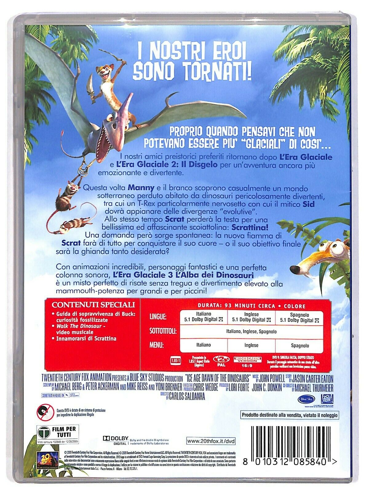 EBOND  L'era Glaciale 3 L'alba Dei Dinosauri DVD D580044