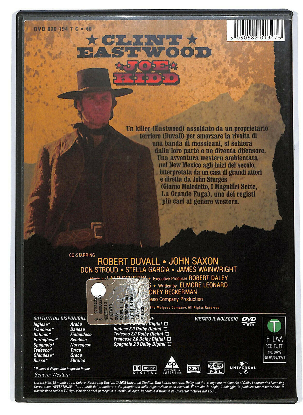 EBOND  Clint Eastwood - Joe Kidd  DVD D581323