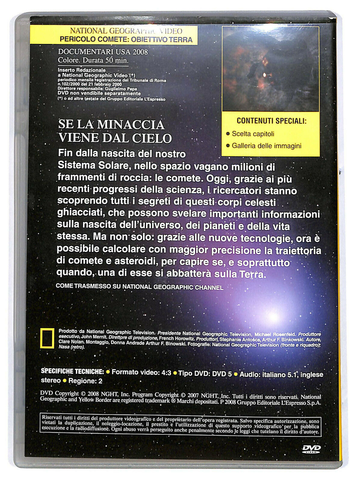 EBOND Pericolo Comete  Obiettivo Terra - National Geographic DVD D581506