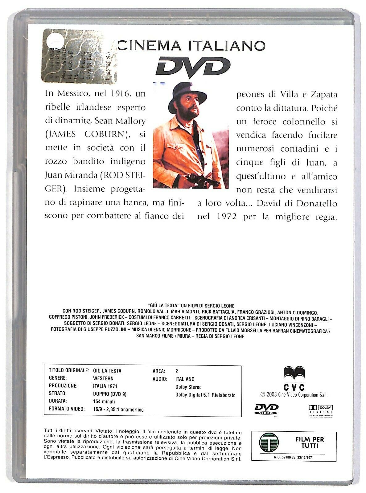 EBOND Giu La Testa Di Sergio Leone DVD Editoriale D582011