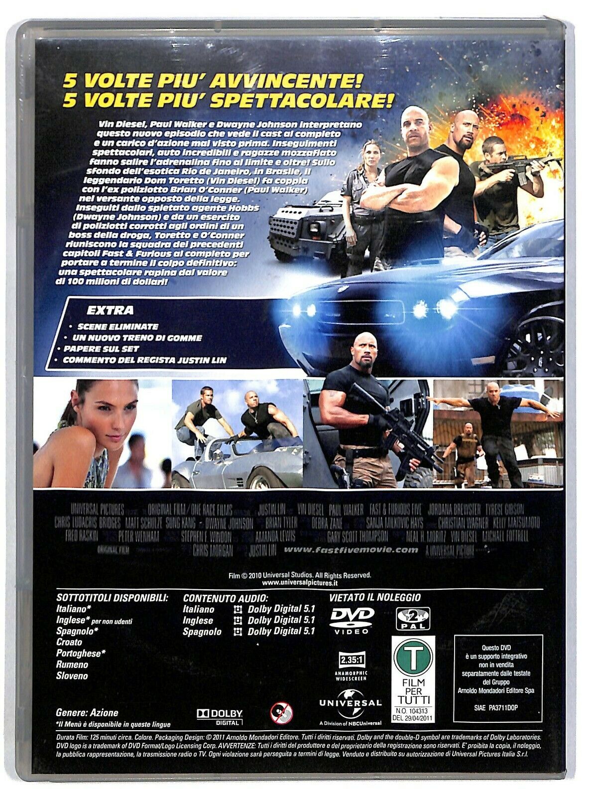 EBOND  Fast & Furious 5 Con Vin Diesel DVD Editoriale D582129