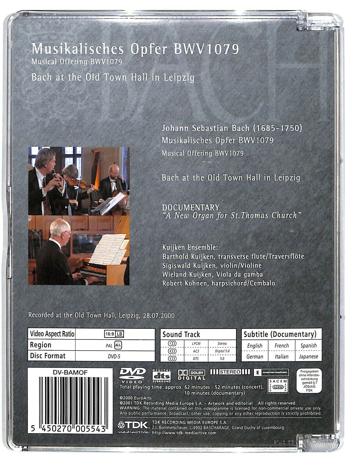 EBOND Musikalisches Opfer Bwv1079 J. S. Bach (sjb) DVD D582146