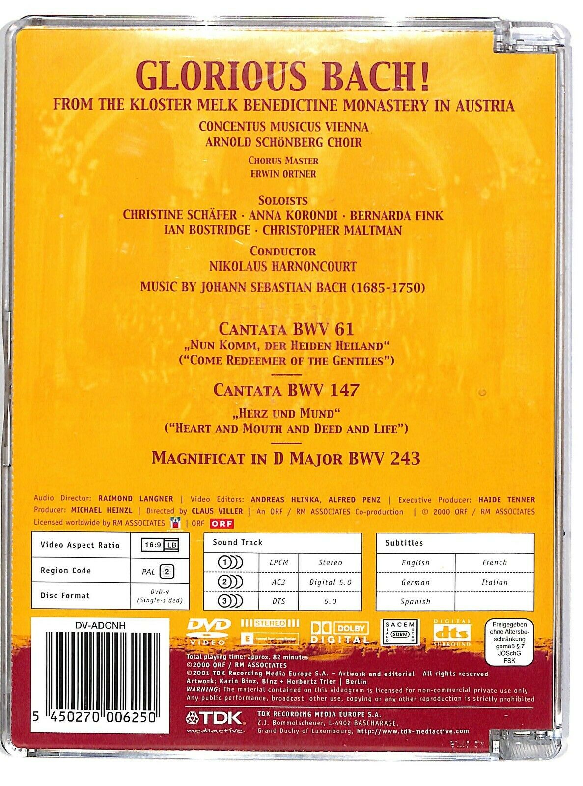 EBOND Nikolaus Harnoncourt - Glorius Bach! Sjb DVD D582148