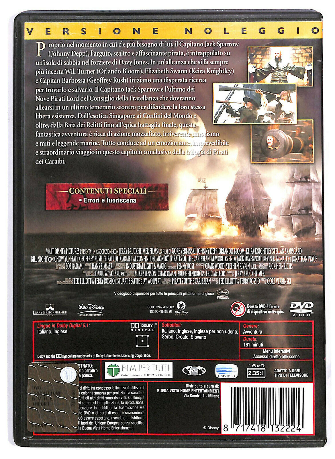 EBOND Pirati Dei Caraibi Ai Confini Del Mondo  DVD Ex Noleggio D582235