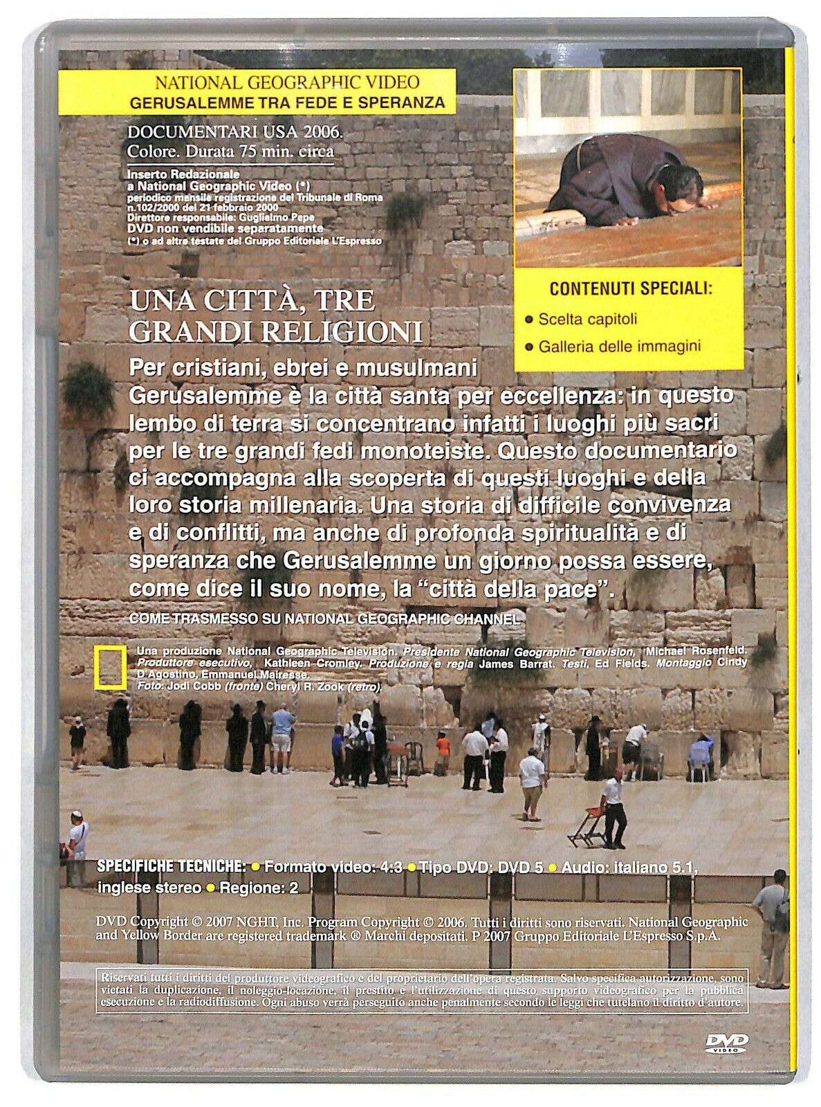 EBOND Gerusalemme Tra Fede e Speranza - National Geographic Vol.58 DVD D583303