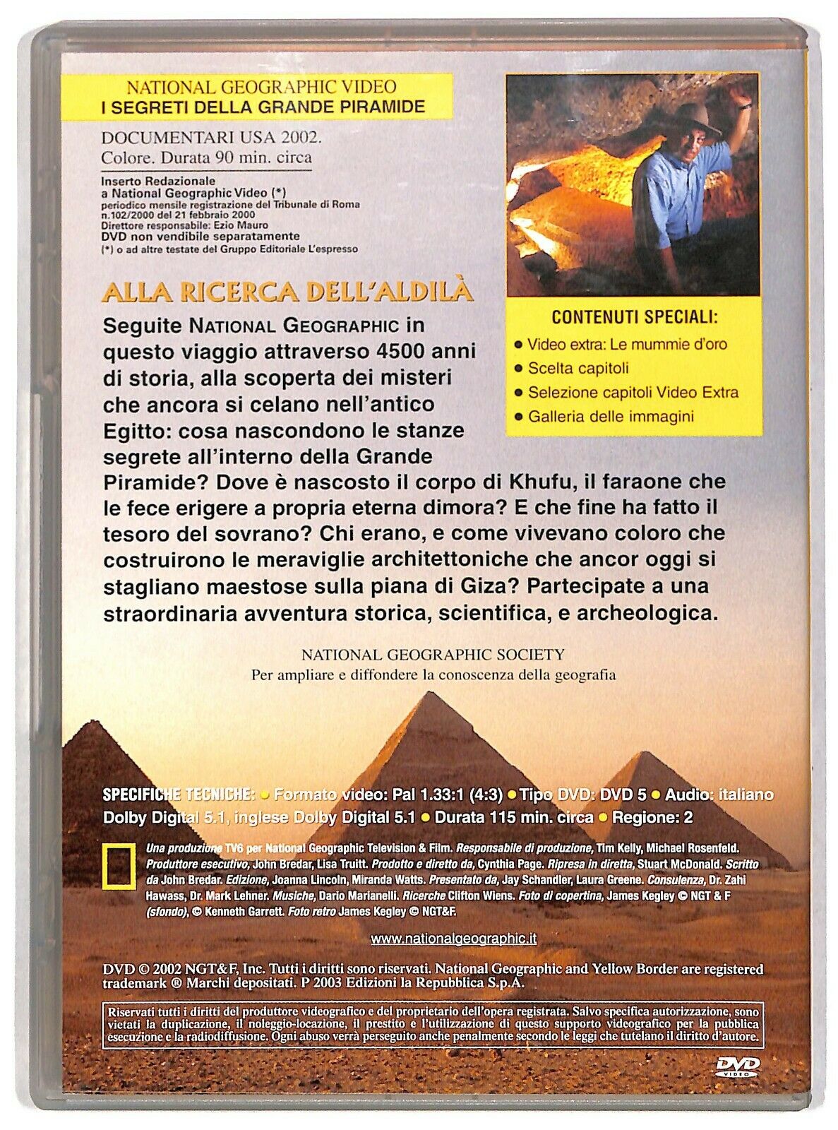 EBOND I Segreti Della Grande Piramide - National Geographic Vol.1 DVD D583313