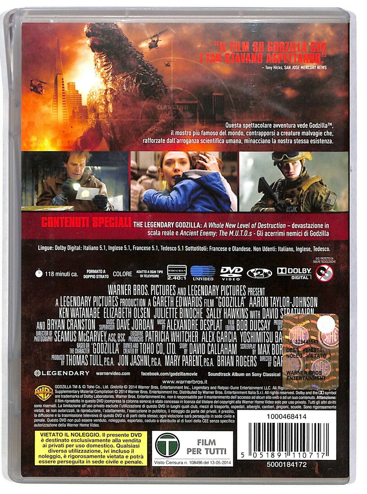 EBOND Godzilla Di Gareth Edwards DVD D583355