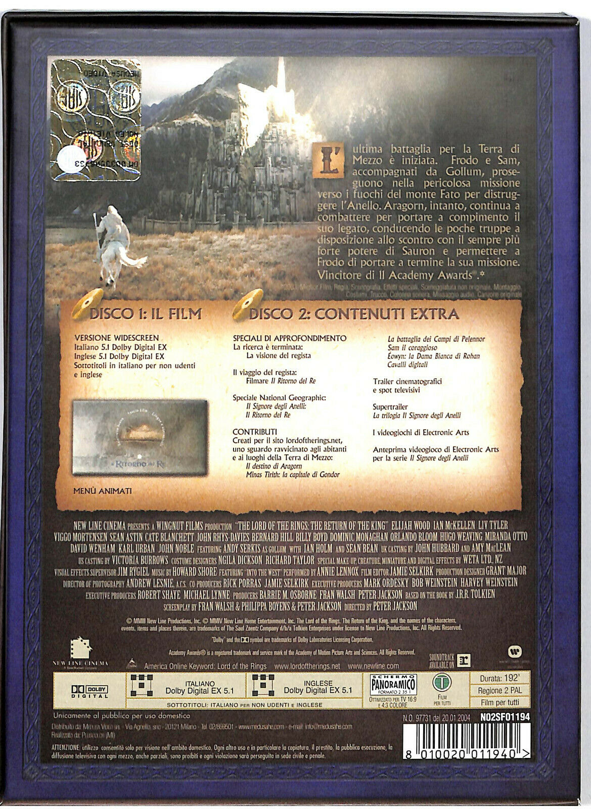 EBOND Il Signore Degli Anelli Il Ritorno Del Re  DVD D583418