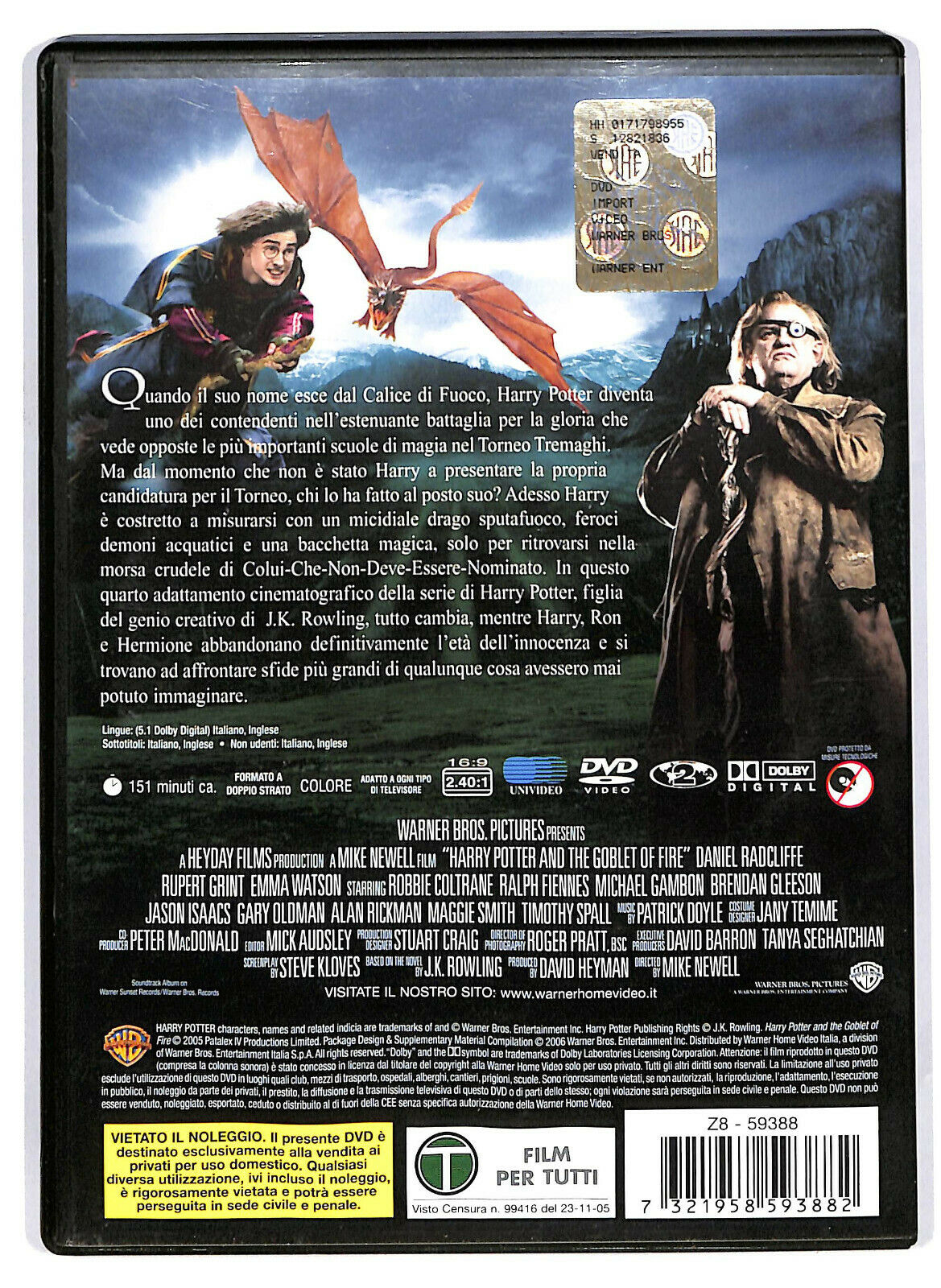 EBOND  Harry Potter e Il Calice Di Fuoco DVD  Ex Noleggio D583551