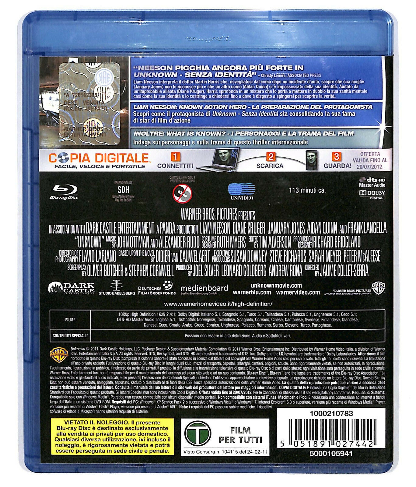 EBOND Unknown - Senza Identita BLURAY D583618