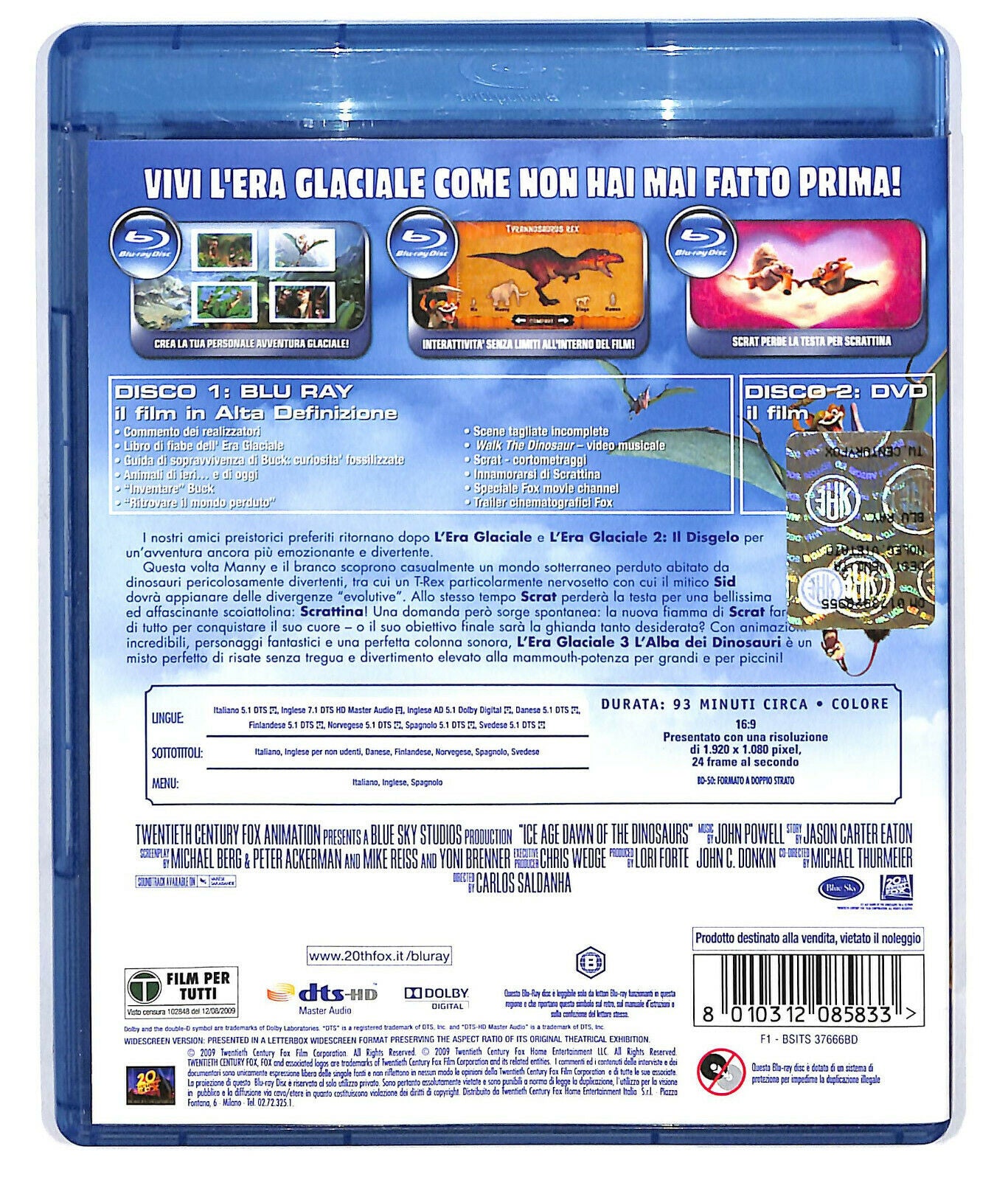 EBOND L'era Glaciale 3 L'alba Dei Dinosauri BLURAY D583669